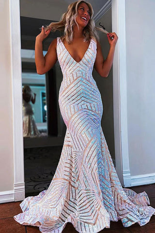 Luxury Sequined Sparkly Mermaid Evening Dress