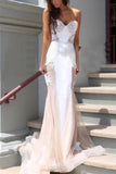 Chic Mermaid Sweetheart Strapless Applique Prom Wedding Dress Dresses
