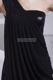 Black One Shoulder Sequin Ruffle Homecoming Cocktail Dress