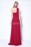 Burgundy-Sleeveless-Halter-A-line-Prom-Evening-Dress