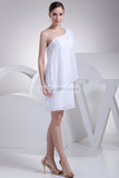 Chic White One-shoulder Homecoming Dress