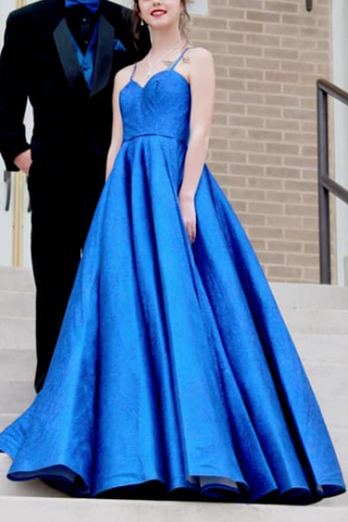 Elegant Royal Blue Wedding Ball Gown