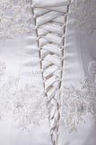 White Sparkly Spaghetti Straps Mermaid Wedding Dress Beaded Bridesmaid Dress