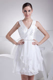 White Chic Fit And Flare Homecoming Dress