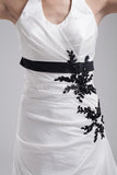 White Halter Applique Bridal Wedding Dress