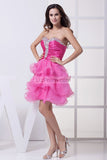 Fuchsia Strapless Princess Fit And Flare Prom Bridesmaid Dress.