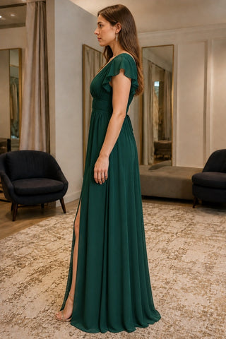 files/Dark-Green-Flutter-Sleeve-Slit-Chiffon-Bridesmaid-Dress-02-side.jpg