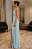 Sexy High Slit Cutout Chiffon Prom Formal Dress - side