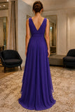 Regency Cowl-Neck High-Low Prom Junior Bridesmaid Dress - back