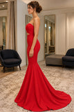 Sexy Red Mermaid Cut Out Sweetheart Prom Dress