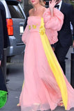 Taylor Swift Two-tone Strapless Pleated Evening Dress Time 100 Gala