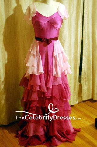 Hermione Granger Yule Ball Pink Ruffled Dress