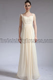 Taylor Inspired Ivory Chiffon Evening Dress