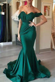 Hunter Off Shoulder Ruffled Mermaid Long Evening Prom Dress Dresses