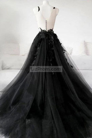 products/2326_Black_Applique_V-neck_Spaghetti_Straps_Princess_Prom_Ball_Gown_2_902.jpg