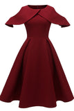 Burgundy Off Shoulder Homecoming Dress