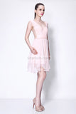 Pearl Pink A-line Homecoming Party Sweet 16 Prom Short Dress