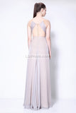 Two Tones Cap Sleeves Pleated Brideamaid Prom Dress