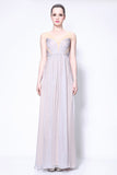 Two Tones Cap Sleeves Pleated Brideamaid Prom Dress