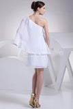 Chic White One-shoulder Homecoming Dress