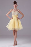 Daffodil Strapless Sequined Baby Doll Cocktail Dress.