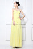 Daffodil Sweetheart Floor Length Long Evening Prom Dress