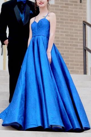 Robe de bal de mariage élégante bleu royal