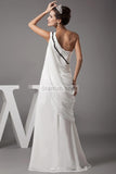 Floor Length One Shoulder Beaded Evening Dress Formal Gown