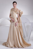 Gold Off-the-Shoulder Ball Gown Flower For Wedding