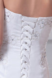 Ivory Mermaid Strapless Bridal Wedding Embroidered Dress