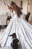 Light Sky Blue Strapless Ruffles Ball Gown Evening Prom Dress