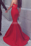 Red Mermaid Two Pieces Sweetheart Long Prom Dress Dresses