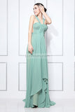 Chic Mint Ruffled A-line Bridesmaid Prom Dress