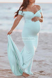 Off-the-shoulder Mermaid Maternity Baby Shower Dress