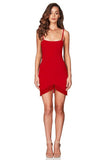 Red Spaghetti Straps Short Bandage Sexy Dress - Mislish