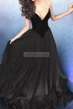 Elegant Royal Blue Strapless V-Neck Long Prom Ball Gown Dresses