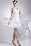 White Chic Fit And Flare Homecoming Dress