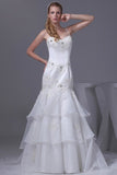 White Sparkly Spaghetti Straps Mermaid Wedding Dress Beaded Bridesmaid Dress