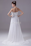 White Strapless Ruffled Long Prom Dress